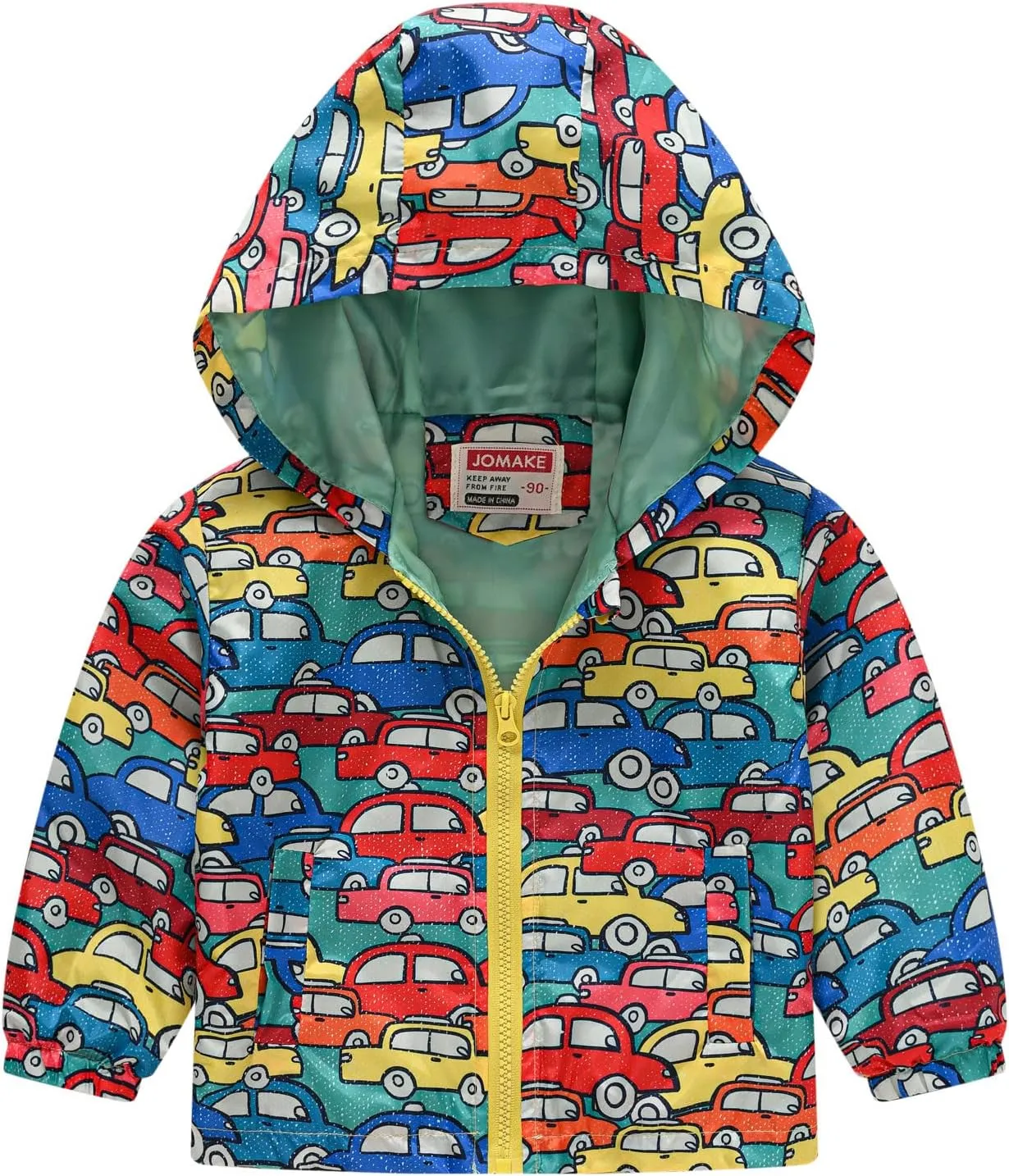 Toddler Boys Girls Casual Jackets Cartoon Zipper Hooded Jackets Long Sleeve Windbreaker Kids Jackets Coats