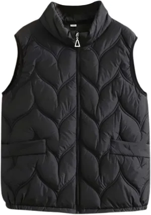 Vests for Women 2024 Trendy Fall Crop Puffer Vests Outerwear Cap Sleeve Quilted Jacket Plus Size Trench Winter Coats