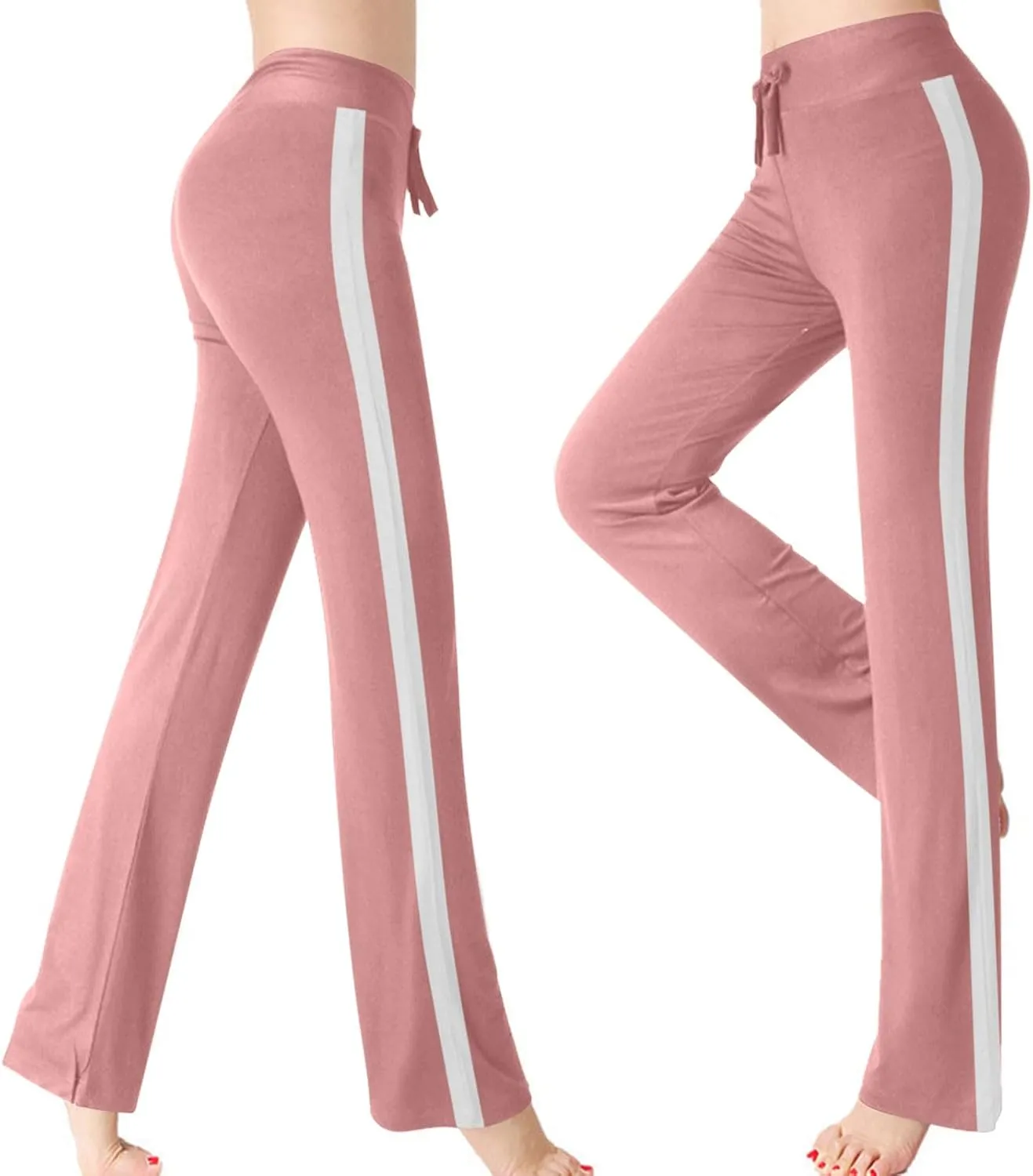 Wide Leg Yoga Pants for Women Drawstring High Waisted Pants Modal Slim Fit Yoga Pants Comfy Stretch Sweatpants