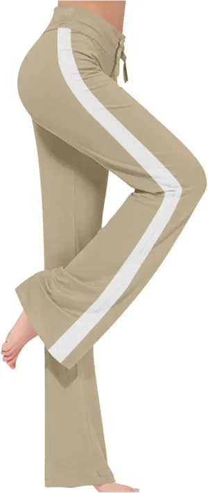 Wide Leg Yoga Pants for Women Drawstring High Waisted Pants Modal Slim Fit Yoga Pants Comfy Stretch Sweatpants