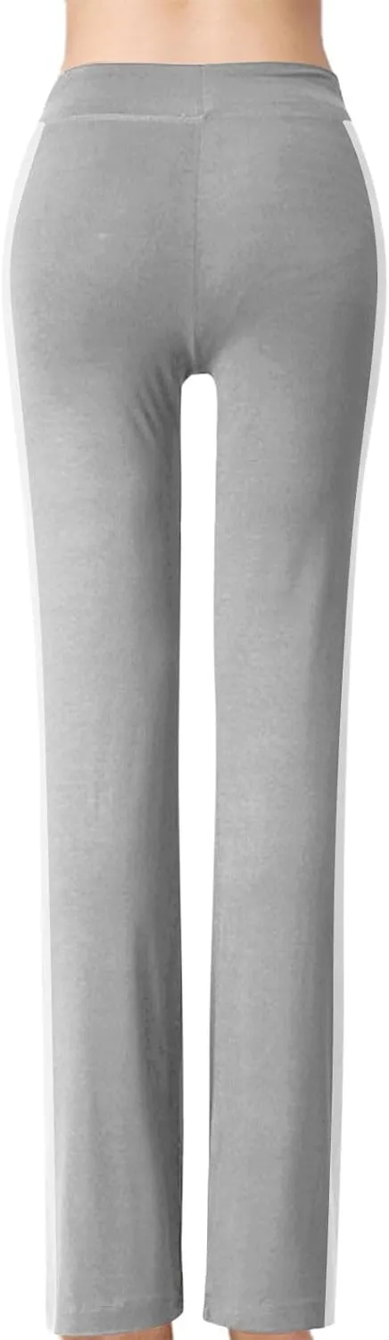 Wide Leg Yoga Pants for Women Drawstring High Waisted Pants Modal Slim Fit Yoga Pants Comfy Stretch Sweatpants