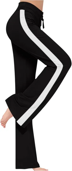 Wide Leg Yoga Pants for Women Drawstring High Waisted Pants Modal Slim Fit Yoga Pants Comfy Stretch Sweatpants