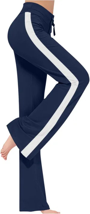Wide Leg Yoga Pants for Women Drawstring High Waisted Pants Modal Slim Fit Yoga Pants Comfy Stretch Sweatpants