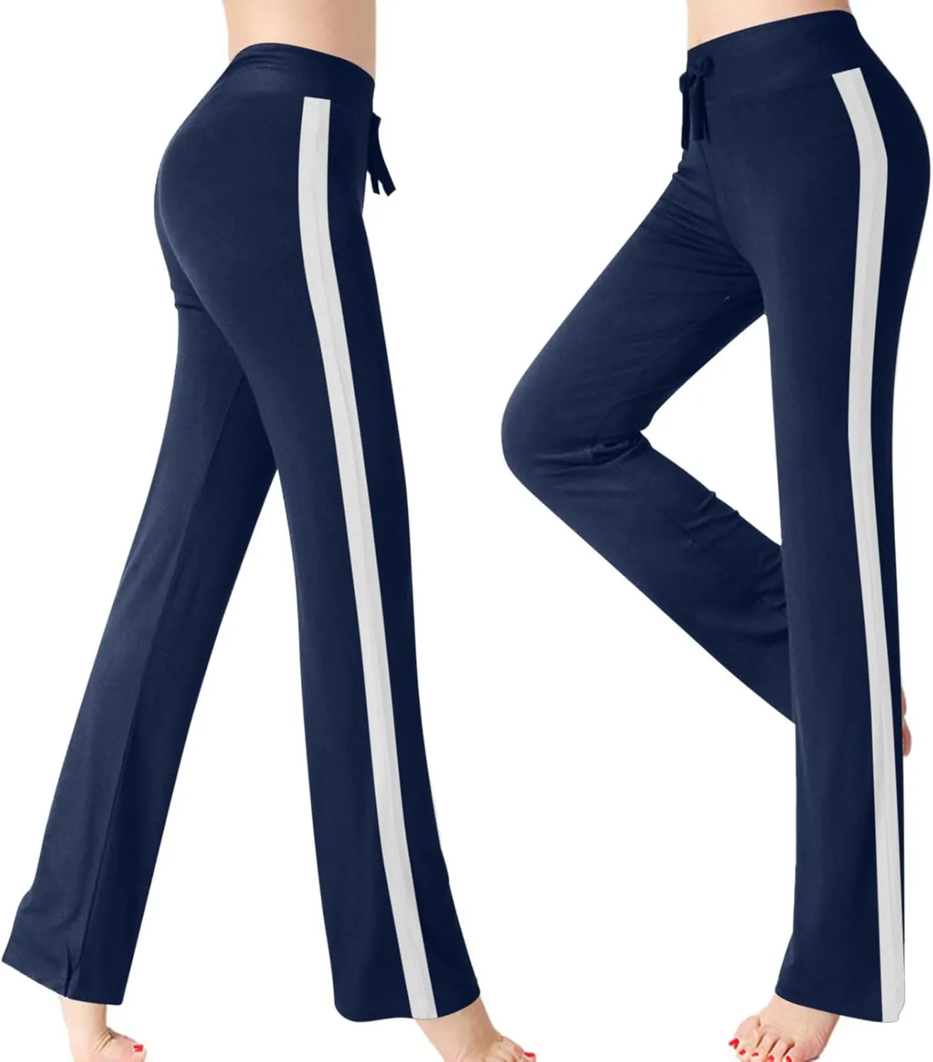 Wide Leg Yoga Pants for Women Drawstring High Waisted Pants Modal Slim Fit Yoga Pants Comfy Stretch Sweatpants