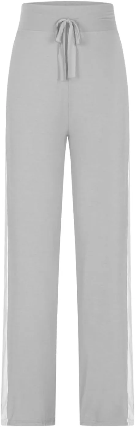 Wide Leg Yoga Pants for Women Drawstring High Waisted Pants Modal Slim Fit Yoga Pants Comfy Stretch Sweatpants