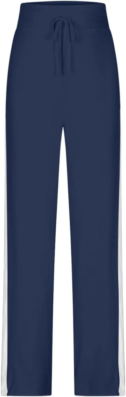 Wide Leg Yoga Pants for Women Drawstring High Waisted Pants Modal Slim Fit Yoga Pants Comfy Stretch Sweatpants