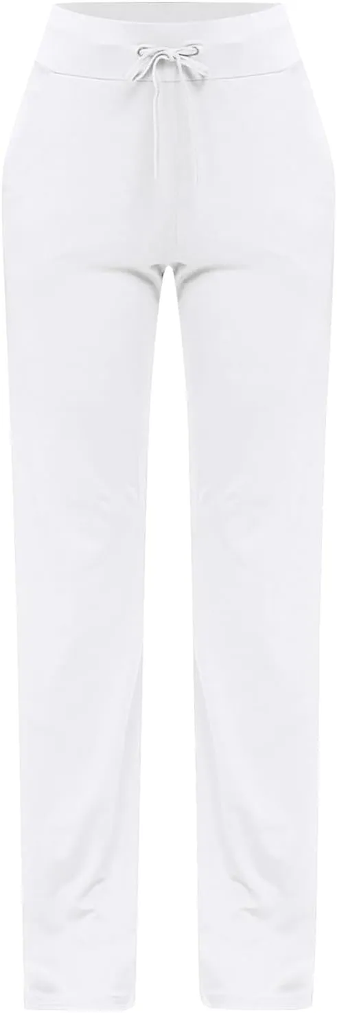 Wide Leg Yoga Pants for Women High Waisted Drawstring Comfy Stretch Yoga Pants Casual Palazzo Loose Lounge Trousers