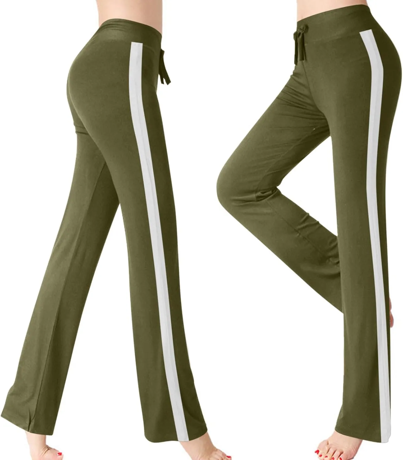 Wide Leg Yoga Pants for Women High Waisted Drawstring Sweatpants Comfy Stretch Lounge Pants Athletic Work Yoga Pants