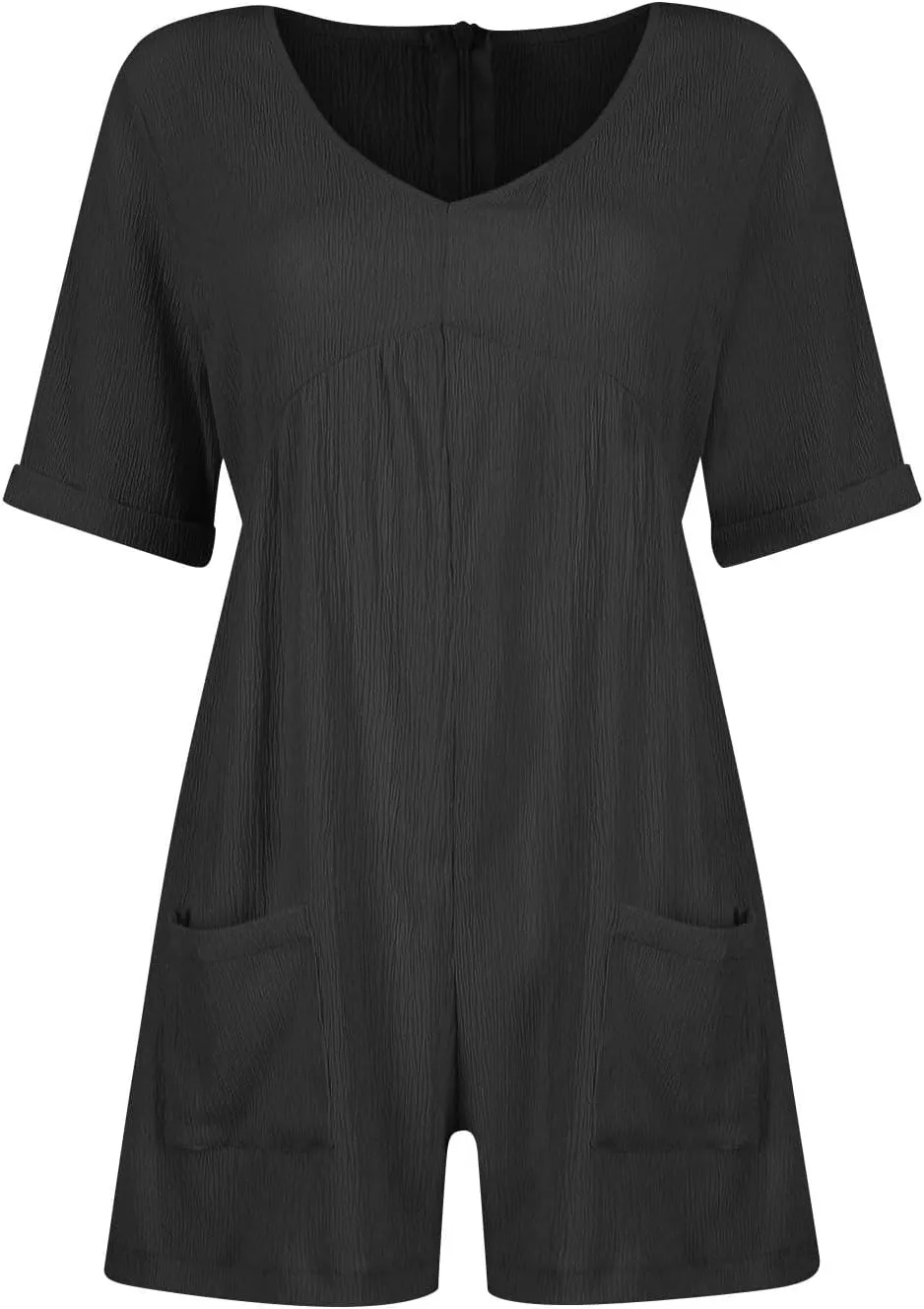 Women 2024 Summer Short Rompers Cotton Linen Jumpers Dressy Casual Tshirt Romper Jumpsuit Trendy Boho Outfits