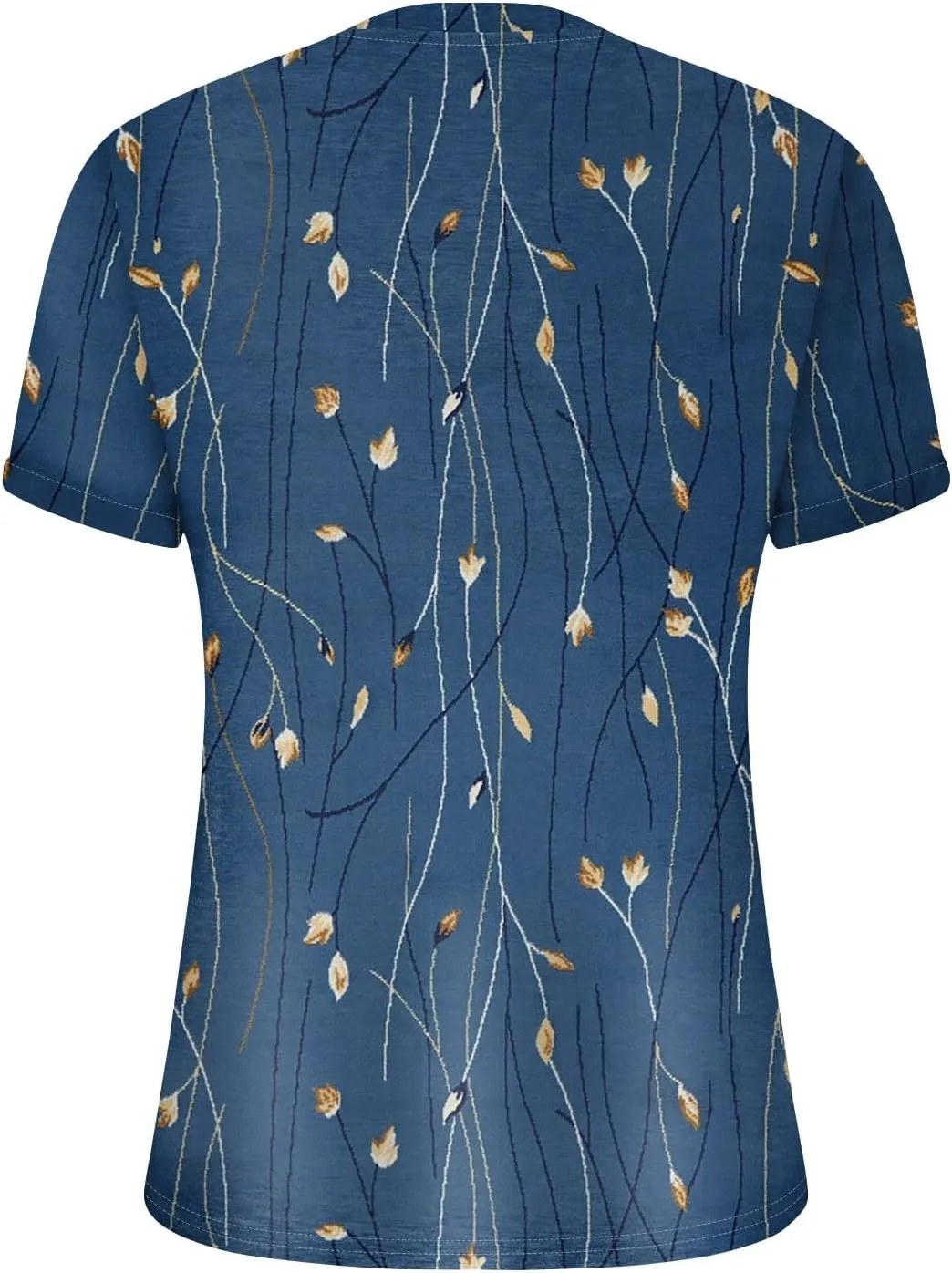 Womens 2024 Summer Tops Floral Short Sleeve V Neck Blouses for Women Dressy Casual Loose Vaction Button Shirts