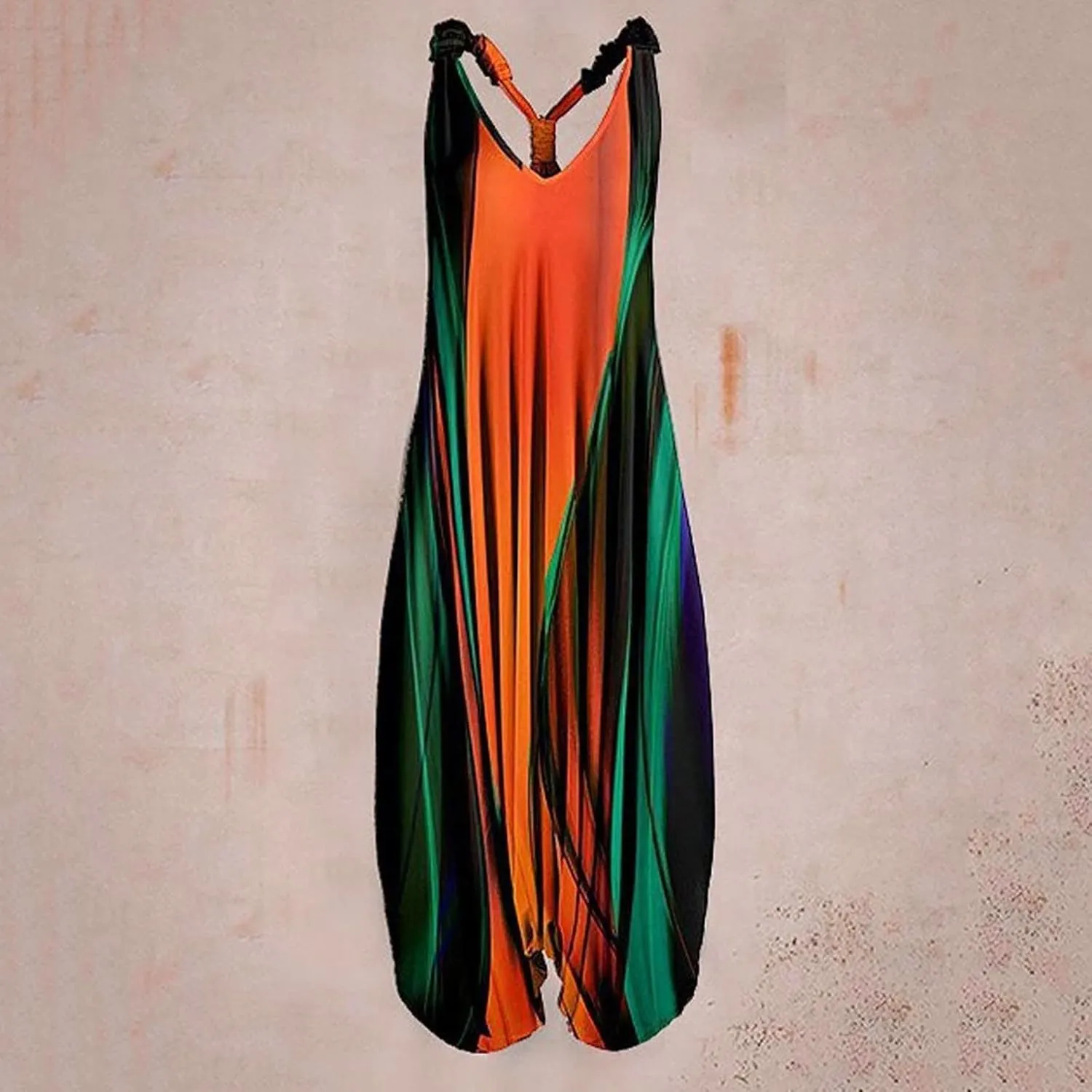 Womens Boho Overalls Loose Fit One Piece for Women Sleeveless Strapless Summer Fall Overalls 2025