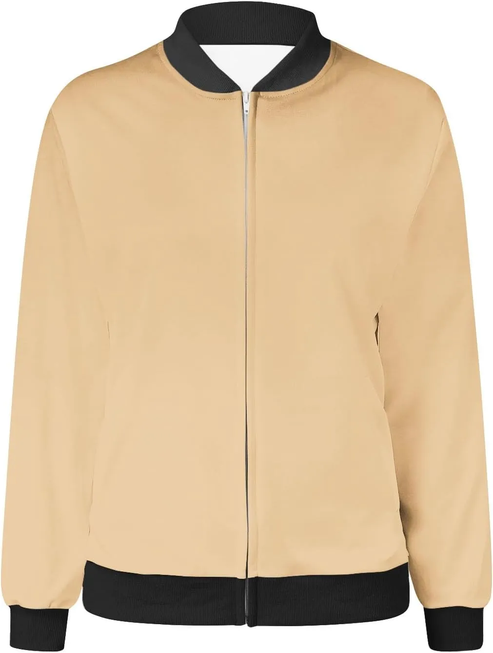 Womens Lightweight Bomber Jackets Cropped Zip up Coats Trendy Quilted Jackets Casual Windbreaker Military Outerwear