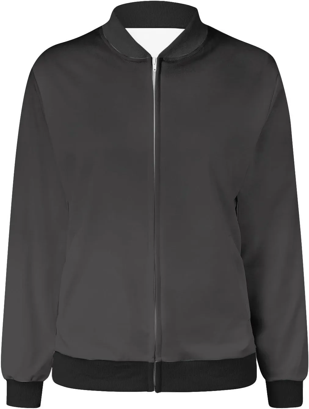 Womens Lightweight Bomber Jackets Cropped Zip up Coats Trendy Quilted Jackets Casual Windbreaker Military Outerwear