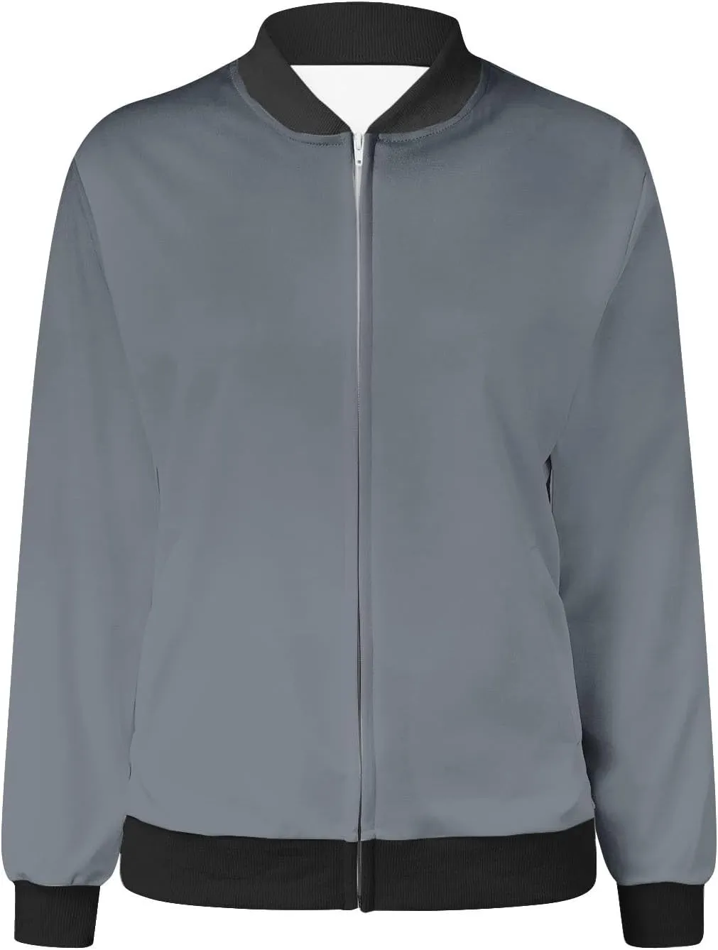 Womens Lightweight Bomber Jackets Cropped Zip up Coats Trendy Quilted Jackets Casual Windbreaker Military Outerwear