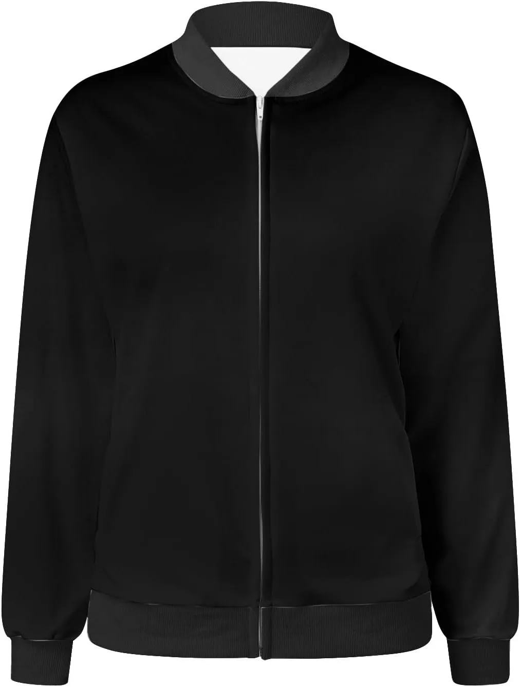 Womens Lightweight Bomber Jackets Cropped Zip up Coats Trendy Quilted Jackets Casual Windbreaker Military Outerwear