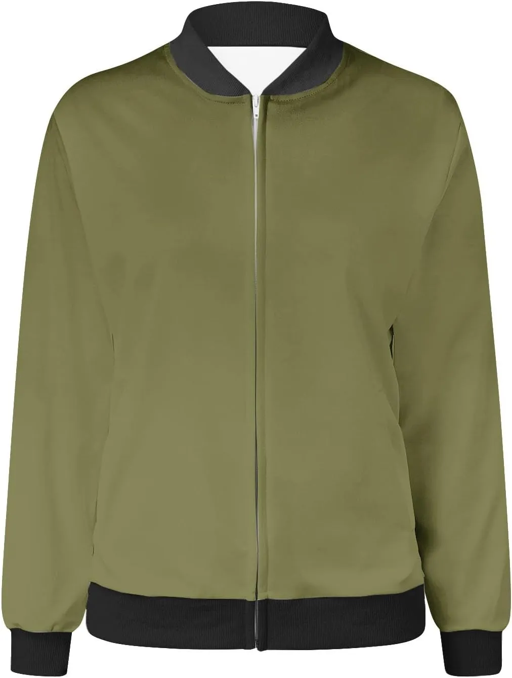 Womens Lightweight Bomber Jackets Cropped Zip up Coats Trendy Quilted Jackets Casual Windbreaker Military Outerwear