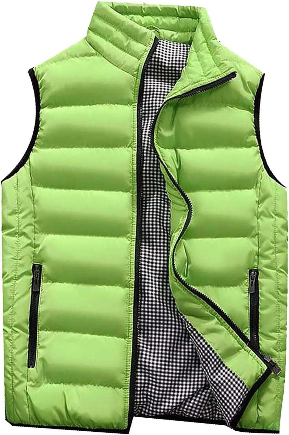 Ymosrh Mens Puffer Vests Lightweight Down Stand Collar Windproof Sleeveless Jacket for Travel Hiking Running Vest, M-5XL