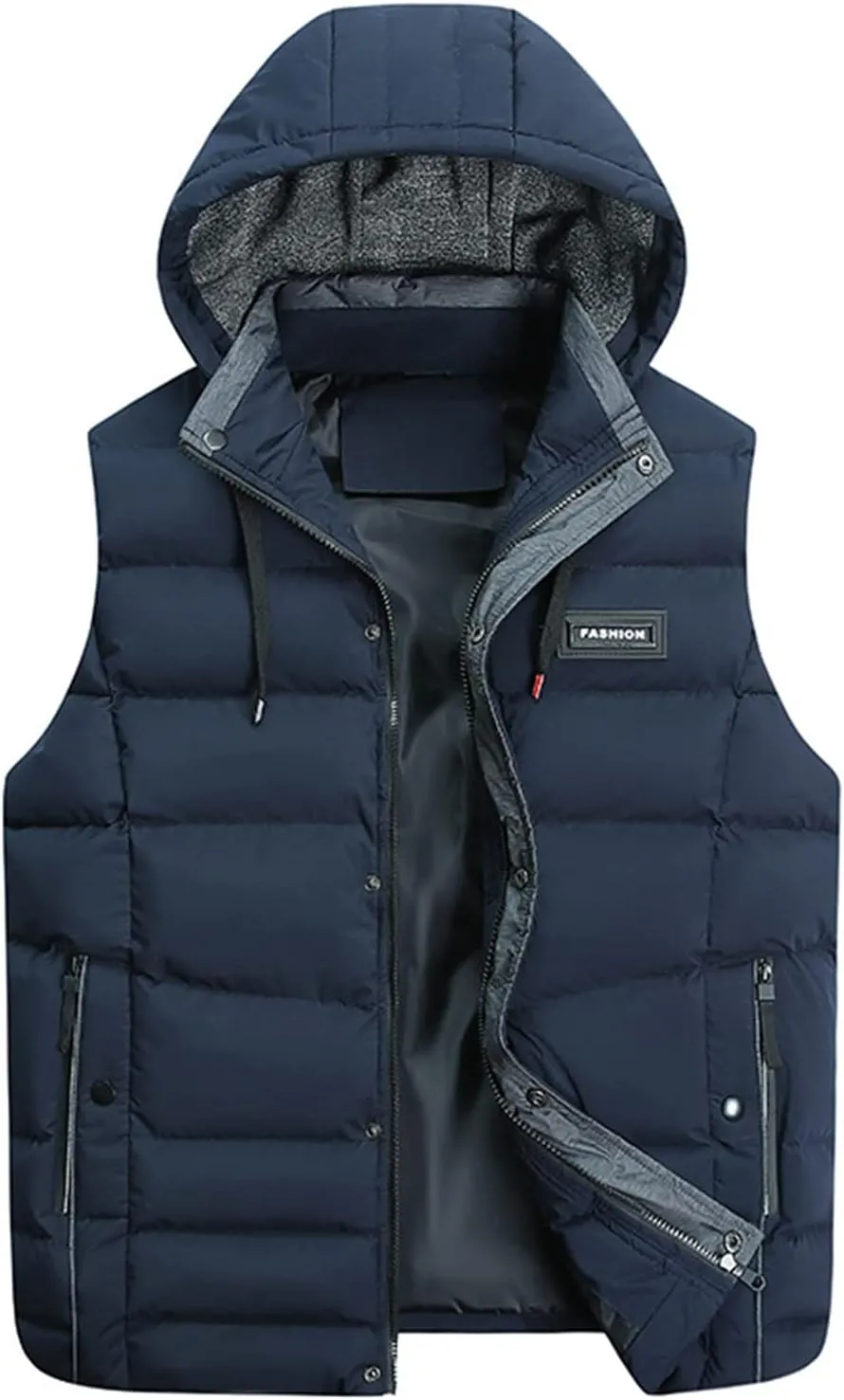 Ymosrh Men's Vests Outerwear Lightweight Vests Casual Winter Vest Jacket Coat Packable Puffer Vest, XXXL-7XL