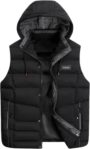 Ymosrh Men's Vests Outerwear Lightweight Vests Casual Winter Vest Jacket Coat Packable Puffer Vest, XXXL-7XL