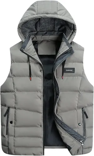 Ymosrh Men's Vests Outerwear Lightweight Vests Casual Winter Vest Jacket Coat Packable Puffer Vest, XXXL-7XL