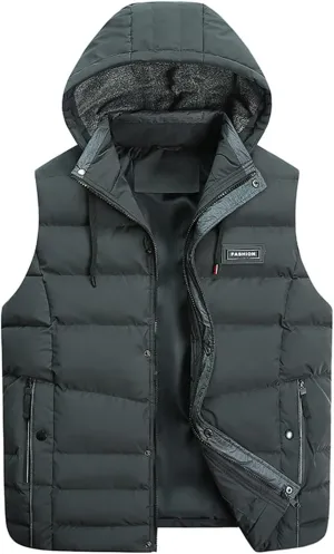 Ymosrh Men's Vests Outerwear Lightweight Vests Casual Winter Vest Jacket Coat Packable Puffer Vest, XXXL-7XL