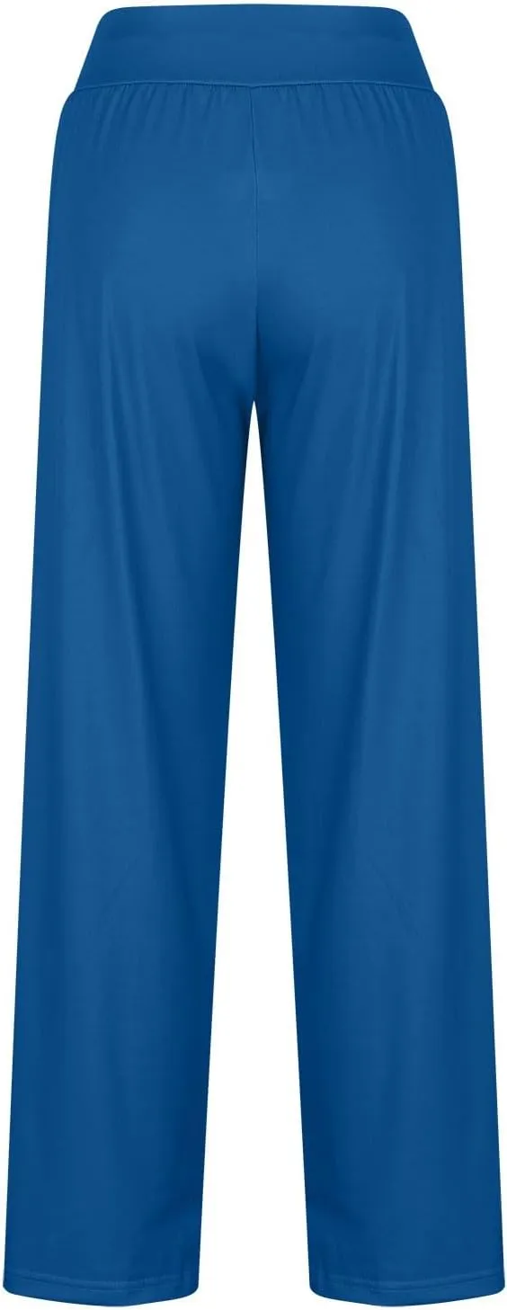 YUHGODO Harem Pants Women, Cozy High Waist Yoga Trousers with Pockets Casual Loose Comfy Stretch Workout Lounge Pants