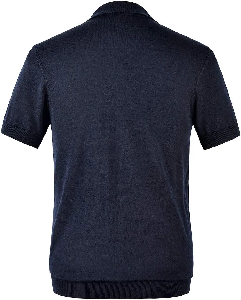 zhili New Spring and Summer Polos Pure Color Men's Sweater Polos Shirt