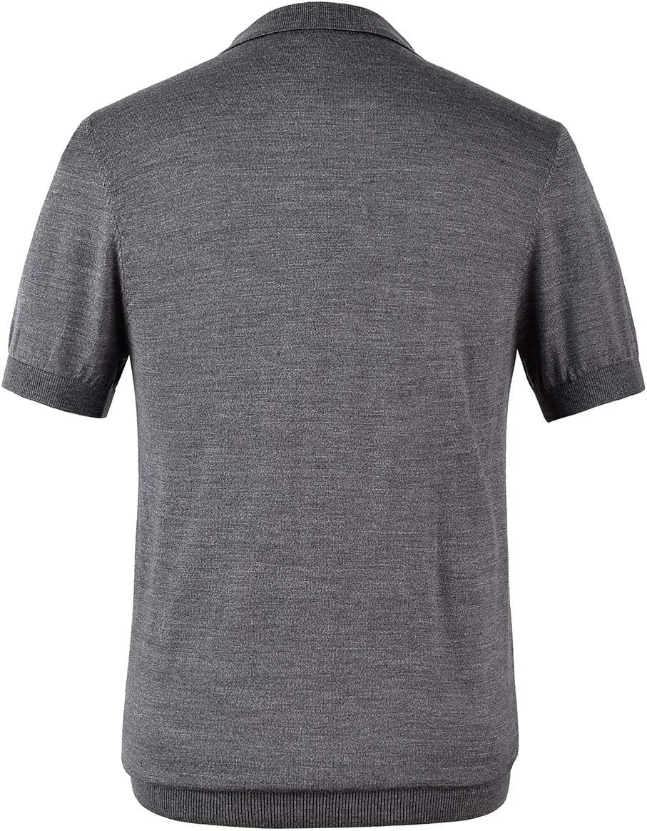 zhili New Spring and Summer Polos Pure Color Men's Sweater Polos Shirt