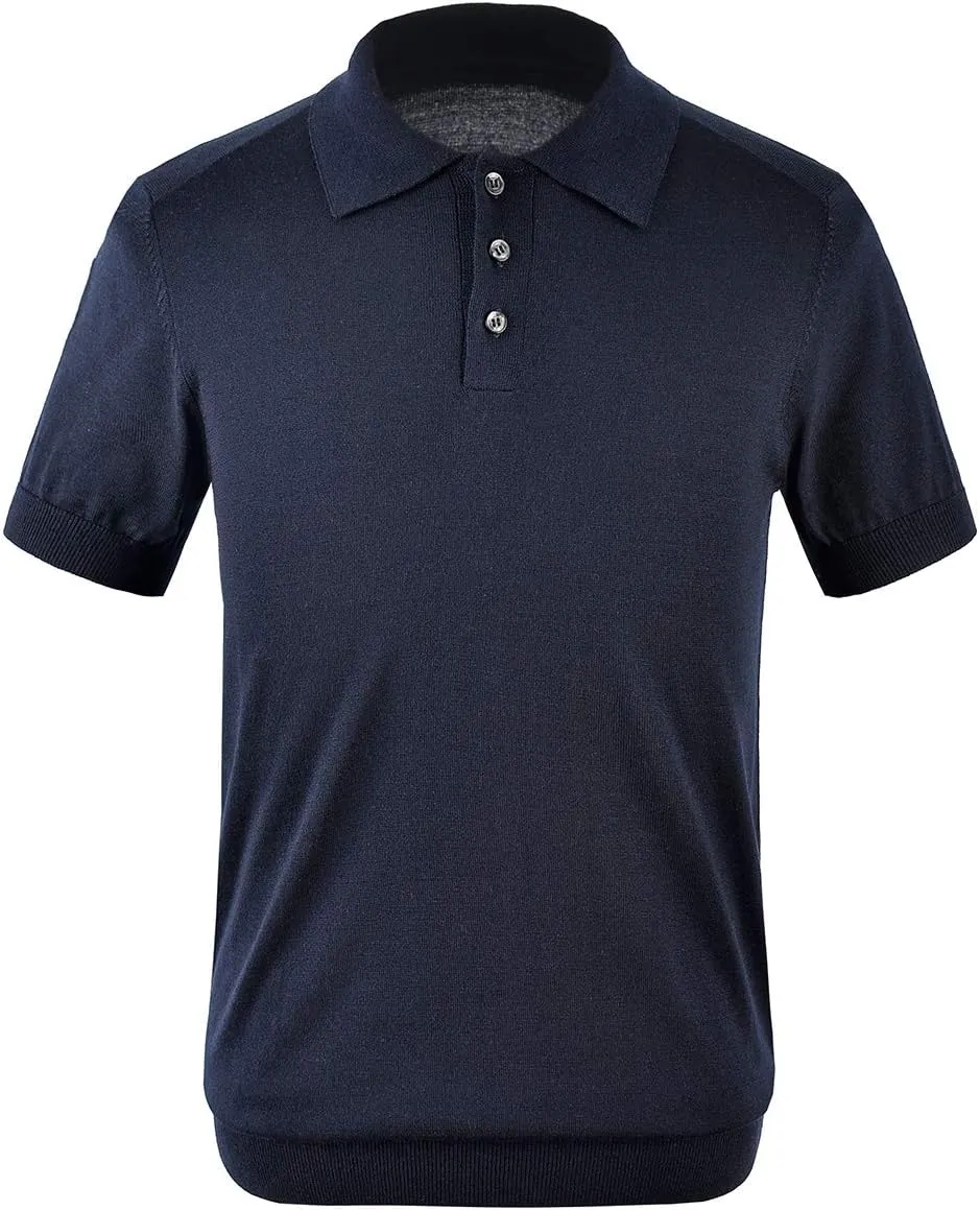 zhili New Spring and Summer Polos Pure Color Men's Sweater Polos Shirt