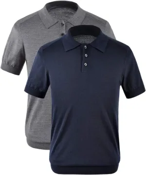 zhili New Spring and Summer Polos Pure Color Men's Sweater Polos Shirt