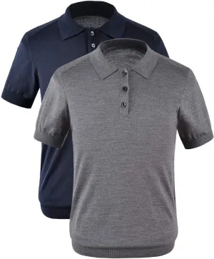 zhili New Spring and Summer Polos Pure Color Men's Sweater Polos Shirt