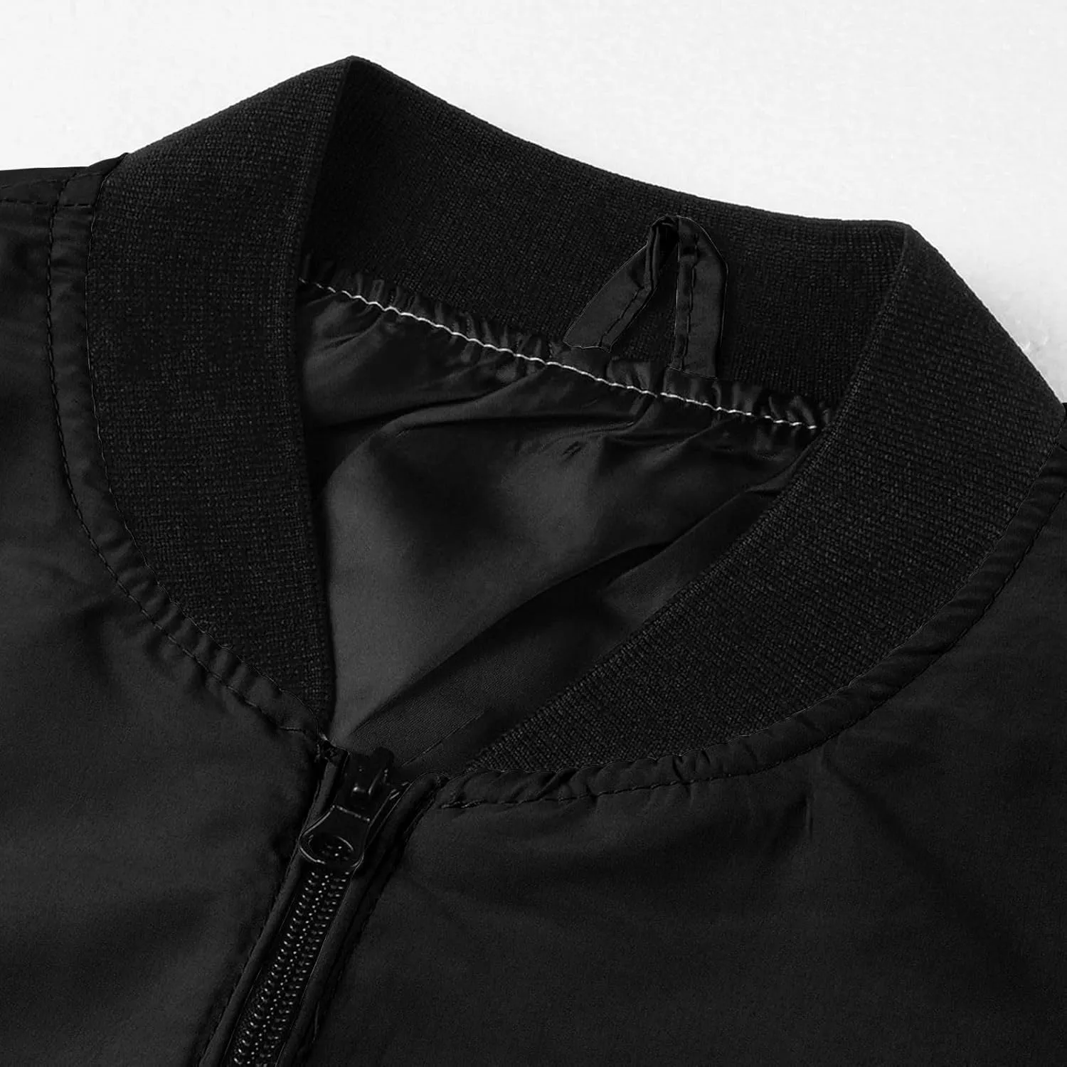 ZYXTIM Men's 2024 Spring Summer Casual Bomber Jacket Front Zipper Lightweight Solid Fashion Sportswear Jacket Windbreaker